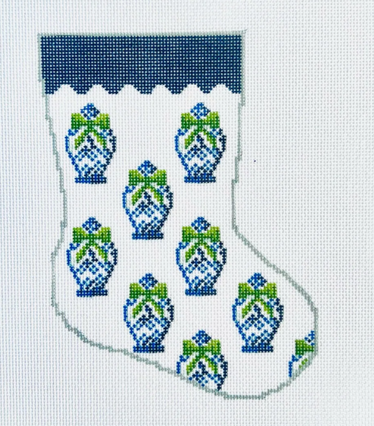 Ginger Jar Pattern Mini Stocking