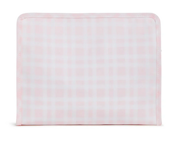 Roadie Large Zip Bag TRVL Plaid Pink