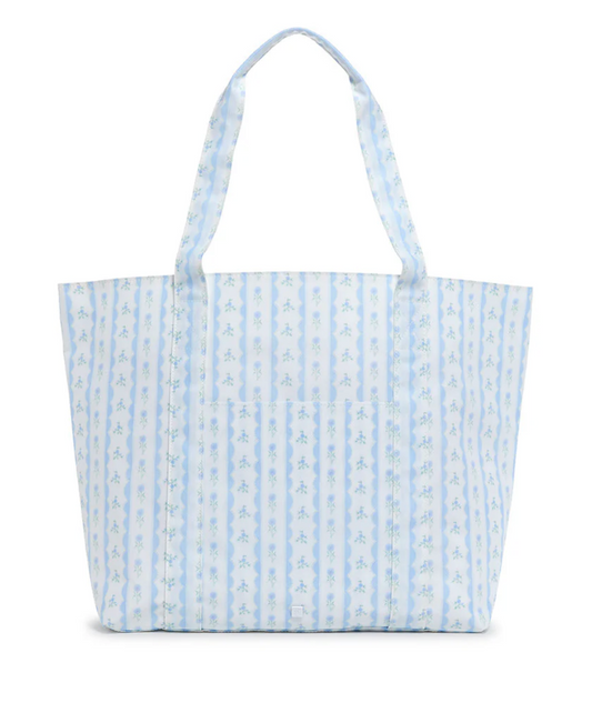 TRVL Jumbo Tote Ribbon Floral Blue