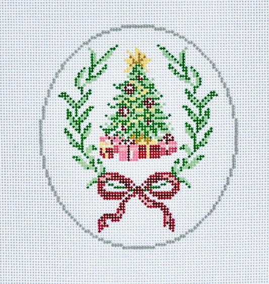 Christmas Tree Oval Ornament