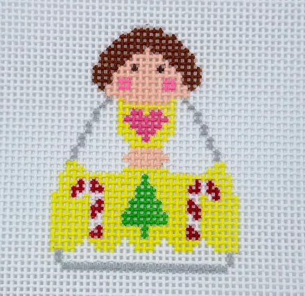 Yellow Angels with Candy Canes