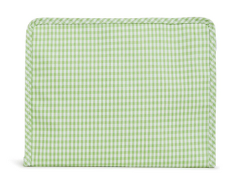 Roadie Large Zip Bag TRVL Gingham Leaf Green