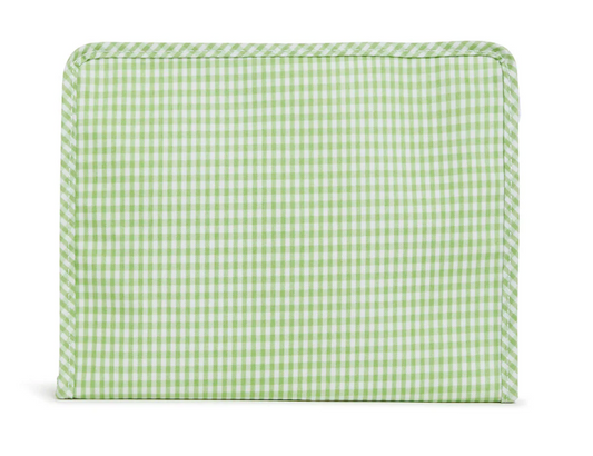 Roadie Large Zip Bag TRVL Gingham Leaf Green