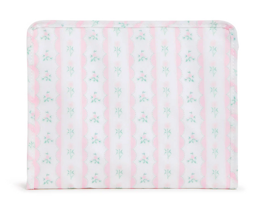 Roadie Large Zip Bag TRVL Ribbon Floral Pink