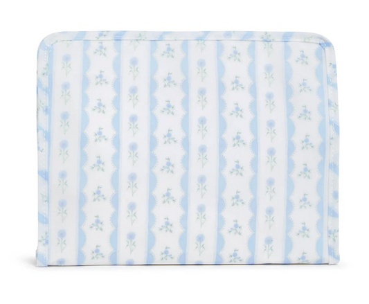 Roadie Large Zip Bag TRVL Ribbon Floral Blue