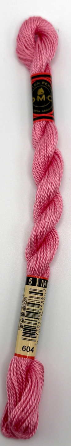 DMC 5 Perle Cotton #604 Cranberry Light