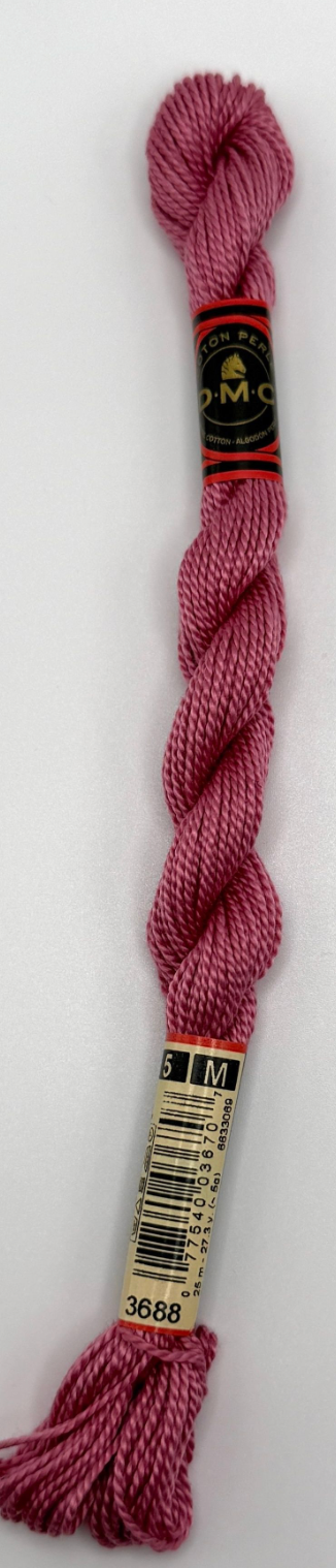 DMC 5 Perle Cotton #3688 Mauve Medium