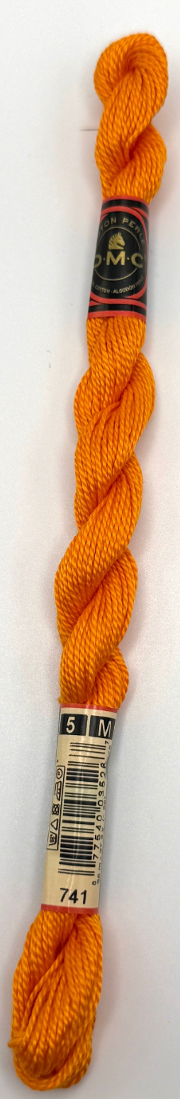 DMC 5 Perle Cotton #741 Tangerine Medium