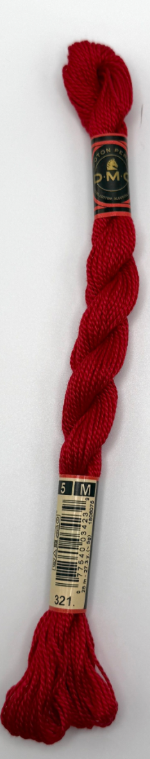 DMC 5 Perle Cotton #321 Red