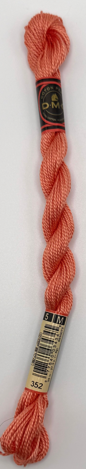 DMC 5 Perle Cotton #352 Coral Light