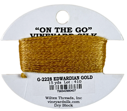 Vineyard Silk Card G-2228 Edwardian Gold