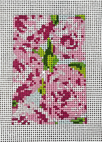 Roses on Teal Luggage Tag