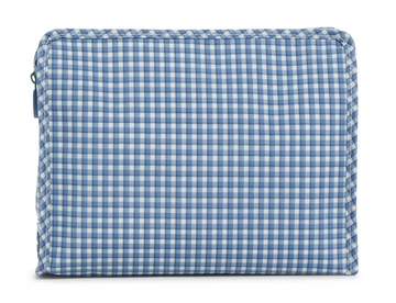 Roadie Large Zip Bag TRVL Rodeo Check Indigo