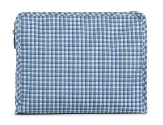 Roadie Large Zip Bag TRVL Rodeo Check Indigo