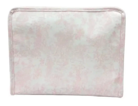 Roadie Large Zip Bag TRVL Bunny Toile Pink