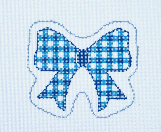 Blue Gingham Bow