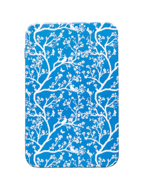 Printed Tin Box: Blue and White Trailing Floral