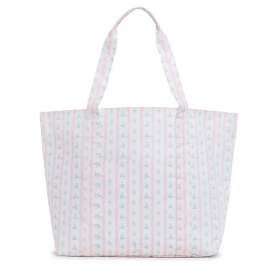 TRVL Jumbo Tote Ribbon Floral Pink