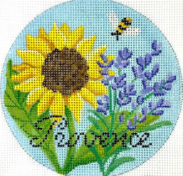 4" Round - Bunch of Lavender with Ribbon (Trunk Show)