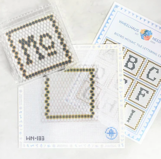 French Bistro Monogram Tile Coaster