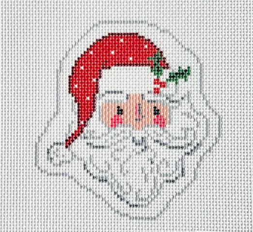 Santa Head Printed Canvas