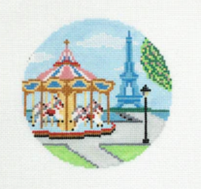 Carousel Needlepoint Parisian Day Carousel Play – Canvas Queen Needlepoint