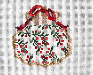 Holiday Vines Gilded Scallop