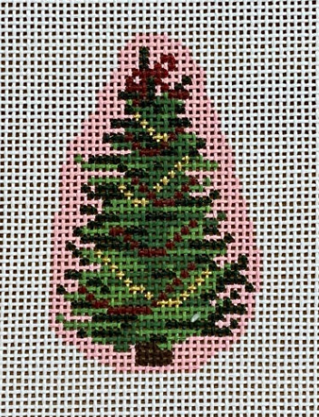 Tree Ornament with Pink Background