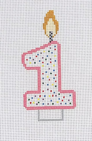 First Birthday Candle (Pink)