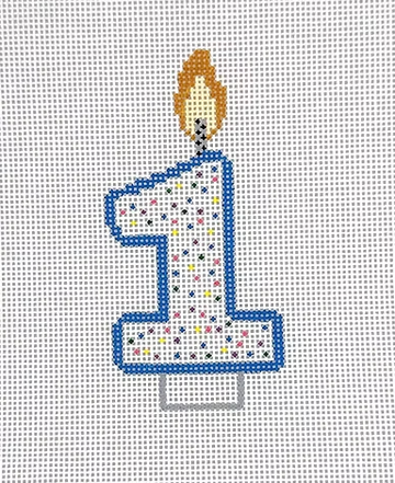 First Birthday Candle (Blue)