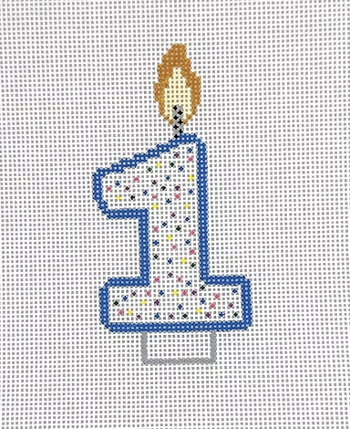 First Birthday Candle (Blue)