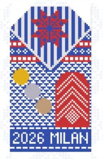 Winter Olympics Mitten Luggage Tag