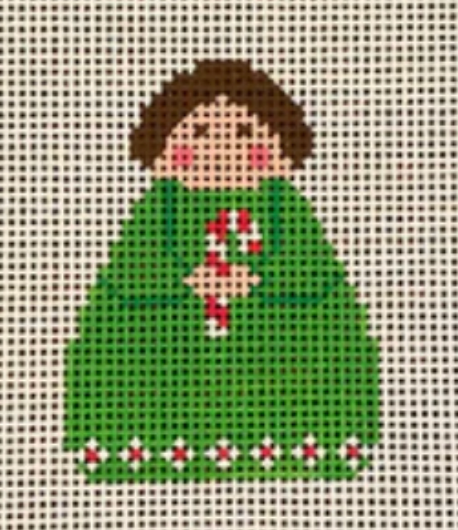 Green Angel with Candy Cane