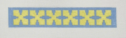 Geo Floral Keyfob Blue and Green