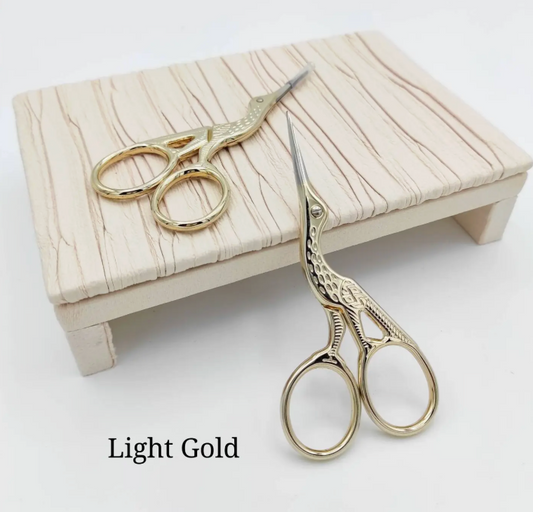 Stork Sharp Scissors (Light Gold)