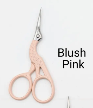 Colorful Stork Embroidery Scissors (Blush Pink)