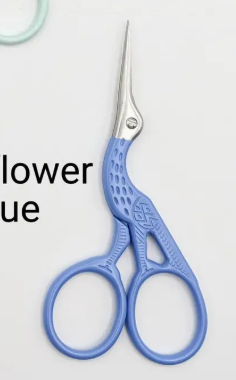 Colorful Stork Embroidery Scissors (Cornflower Blue)