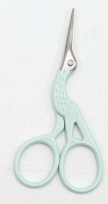 Colorful Stork Embroidery Scissors (Misty Jade)