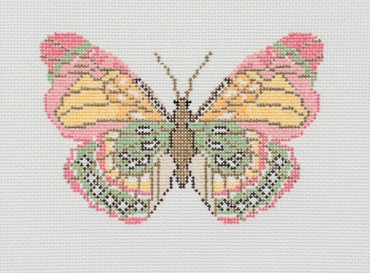 Pink Green Butterfly Ornament
