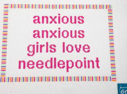 Anxious Girls Love Needlepoint Pink