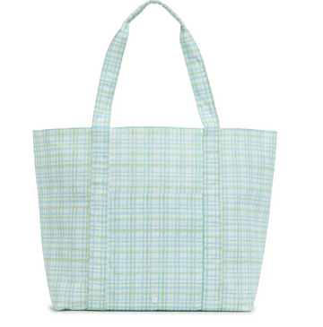 TRVL Jumbo Tote Classic Plaid Green