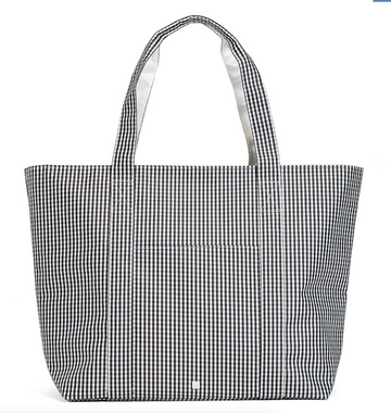 TRVL Jumbo Tote Gingham Black