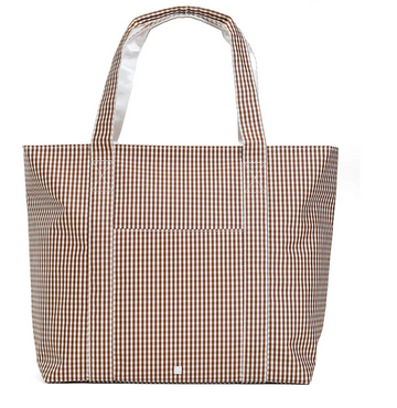 TRVL Jumbo Tote Gingham Cocoa