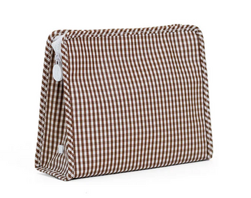 Roadie Large Zip Bag TRVL Gingham Cocoa
