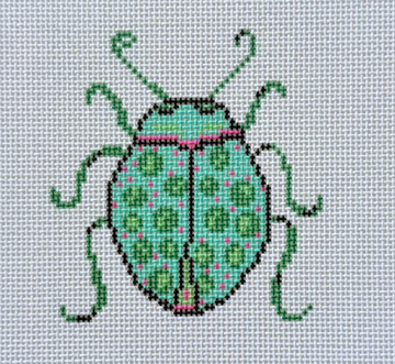 Turquoise Bug Printed