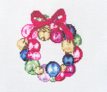 Mini Glass Ornament Wreath Printed