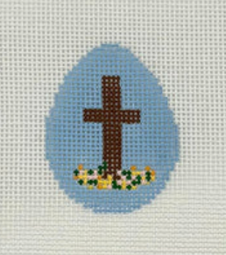 Egg Mini Cross with Flowers