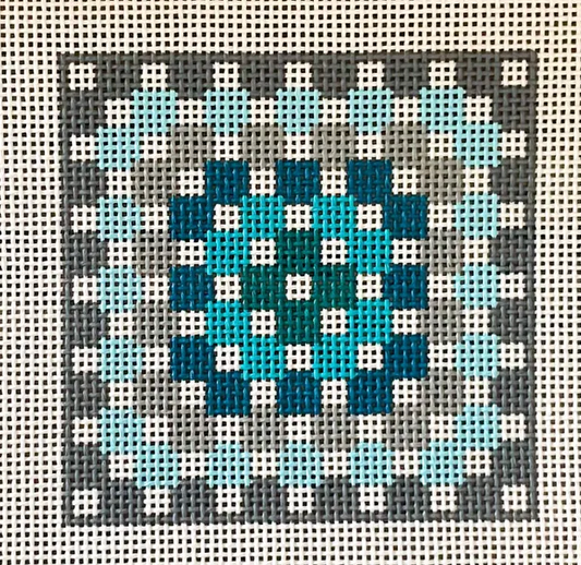 Blue/Grey Crochet Square