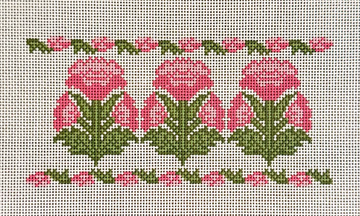 Pink Block Print Flowers Insert