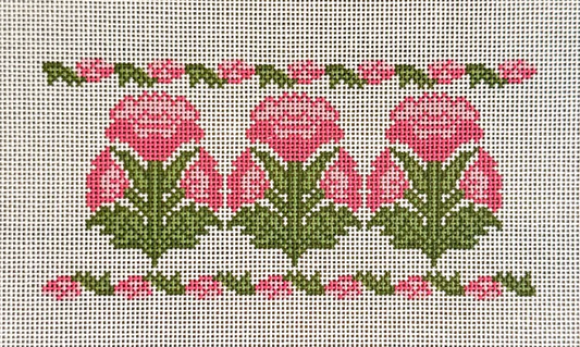 Pink Block Print Flowers Insert